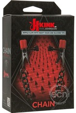 Doc Johnson's Kink Chain - Nipple Clips With Heavy Chain & Silicone Tips