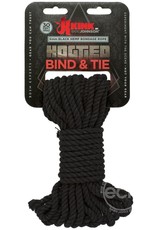 Doc Johnson's Kink Hogtied - Bind & Tie - 6mm Hemp Bondage Rope - 30 Feet - Black