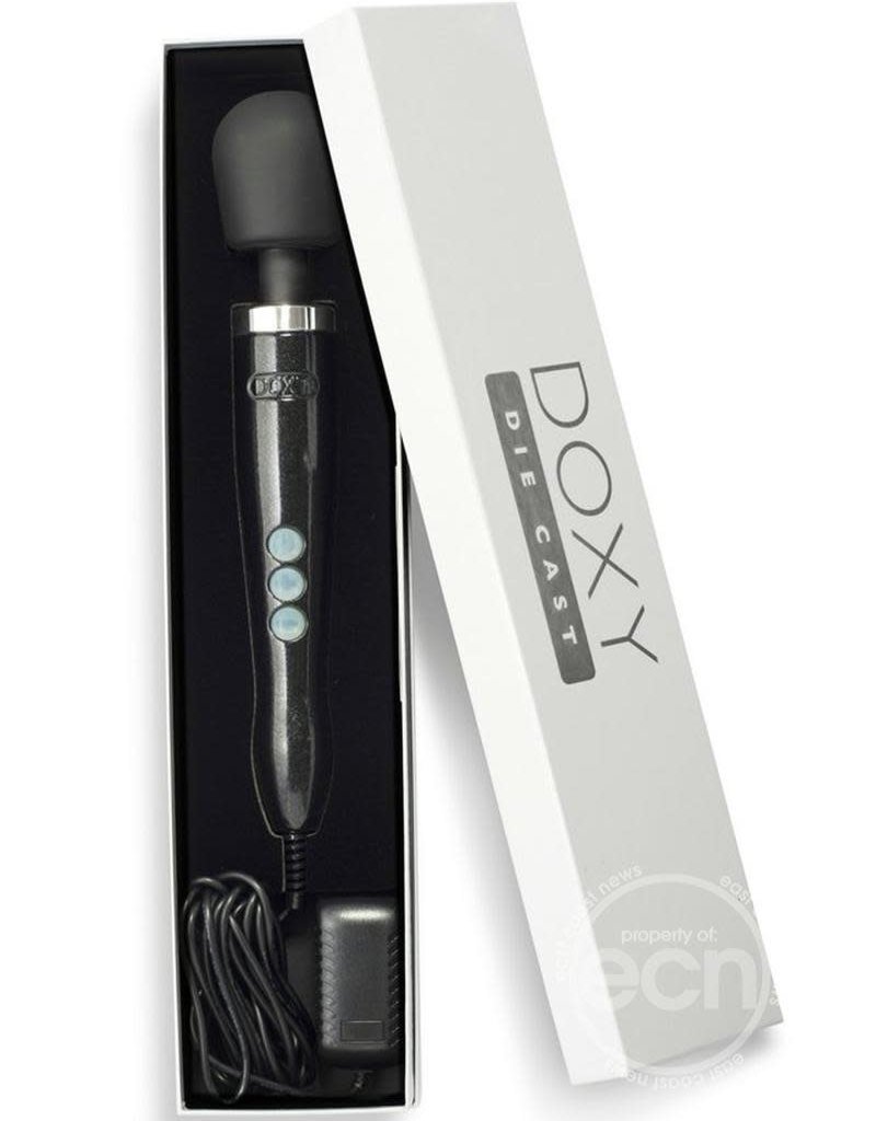 Doxy DOXY Die Cast Plug-In Vibrating Wand Body Massager Metal Black