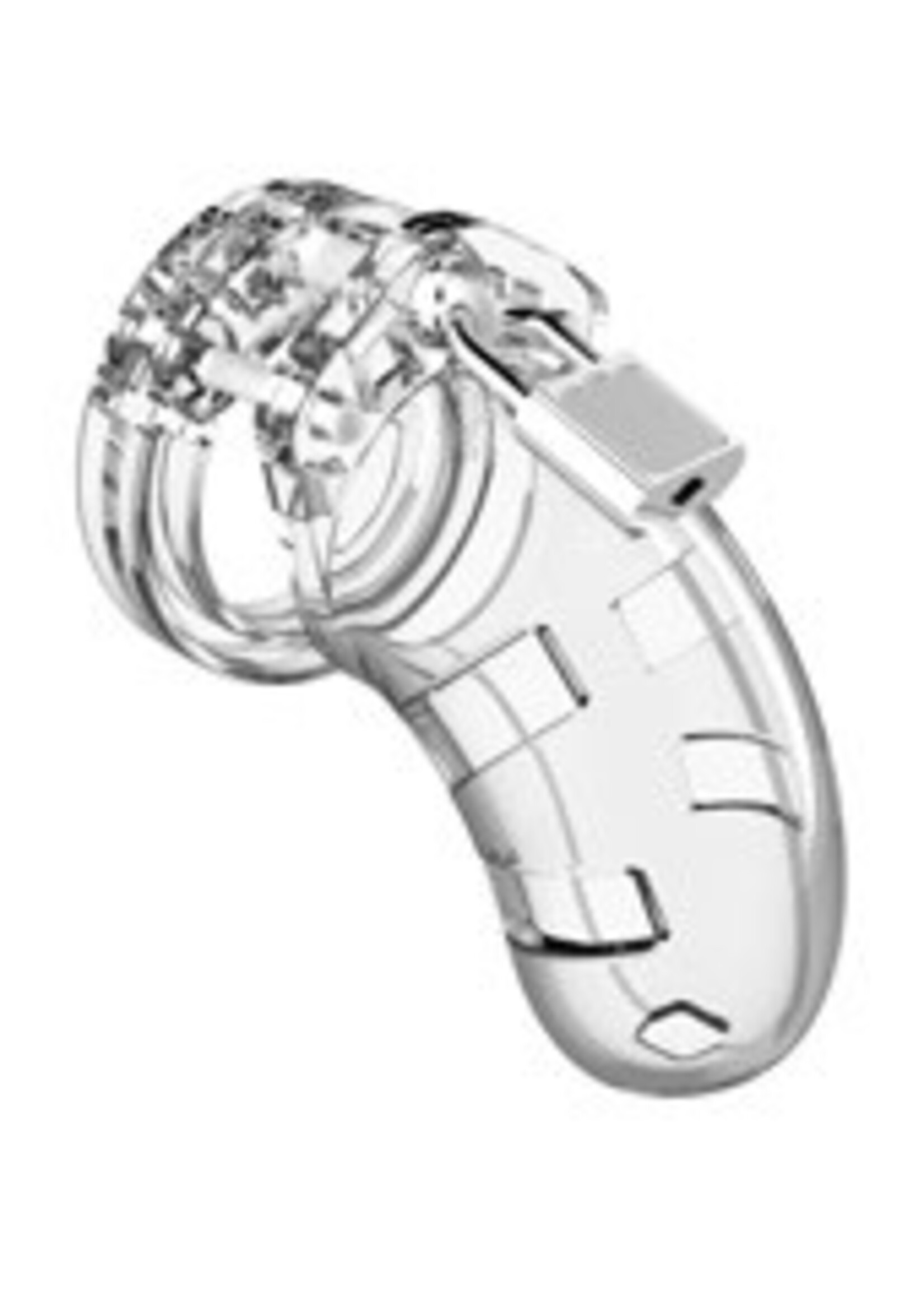 Shots Mancage Mancage Model 1 Chastity 3.5 Inch Cock Cage - Transparent