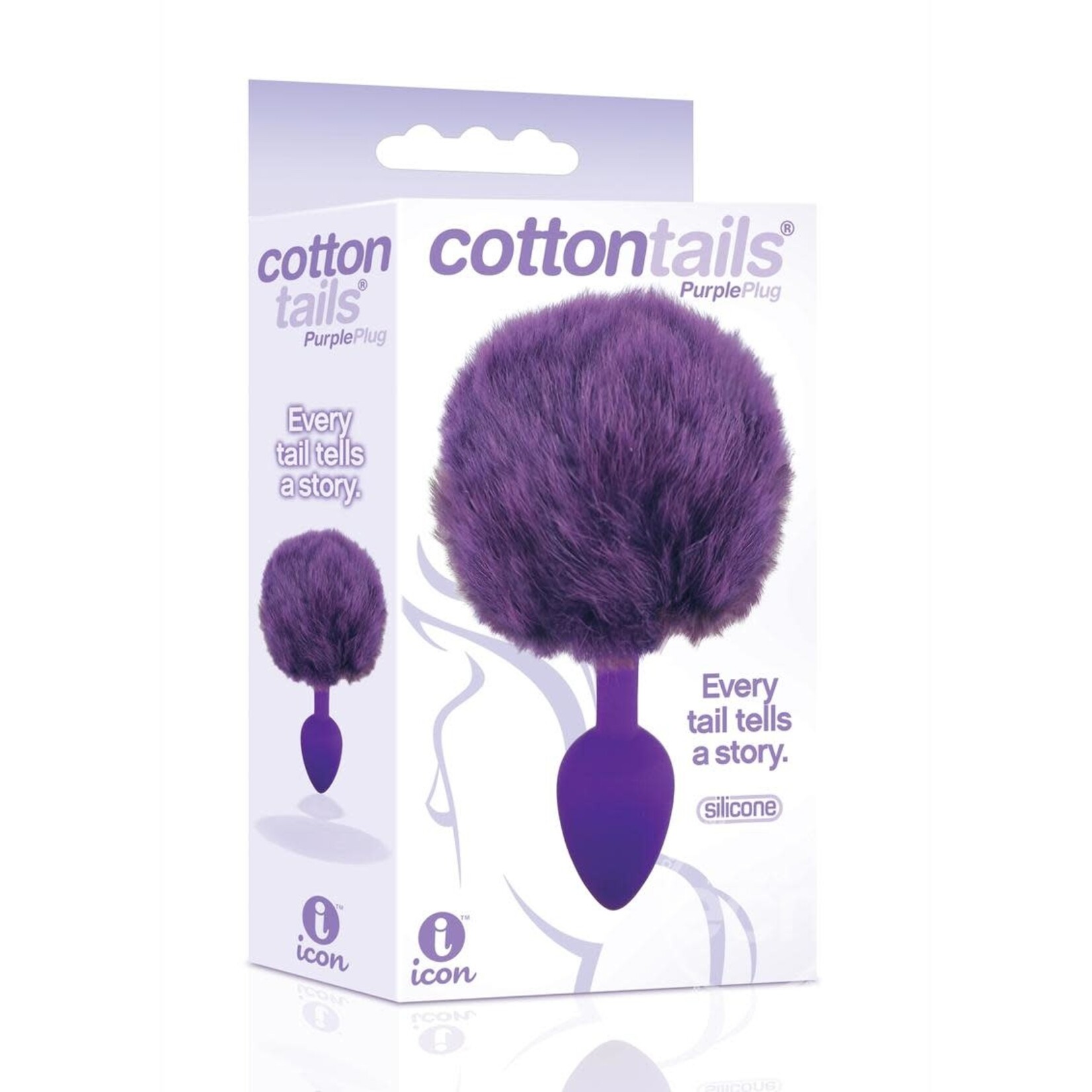 Icon Brands The 9 Cottontails Bunny Tail Plug Purple