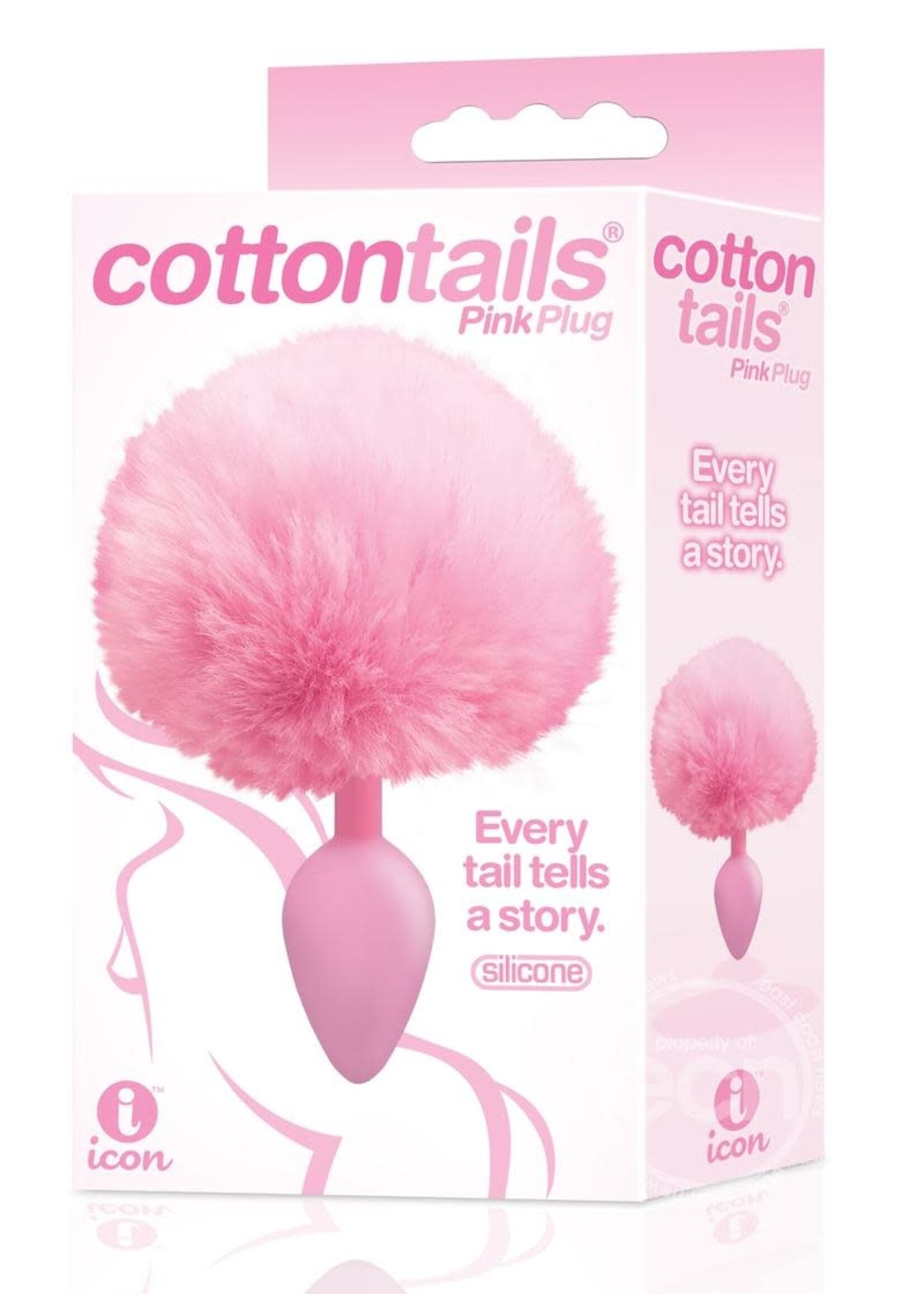 Icon Brands The 9 Cottontails Bunny Tail Plug Pink