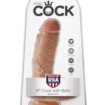 Pipedream King Cock 8" Cock With Balls - Tan