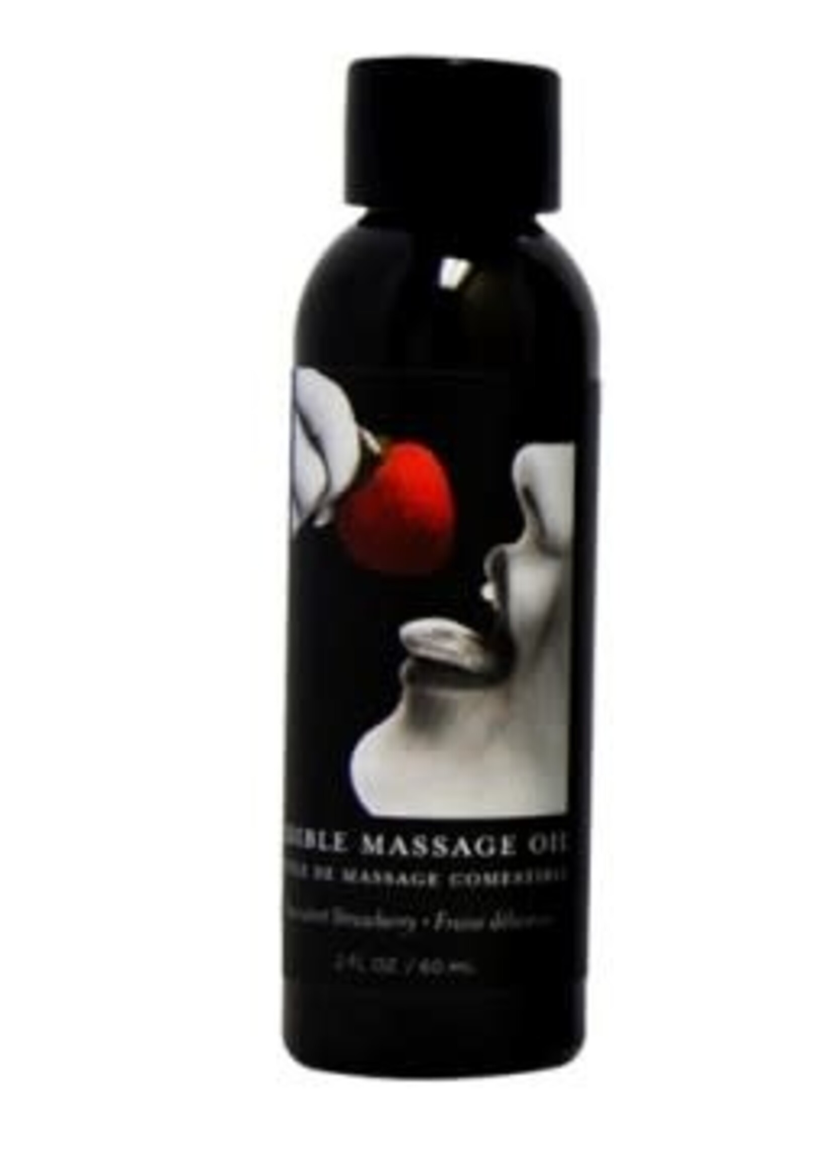 Earthly Body Edible Massage Oil Strawberry  2 Oz