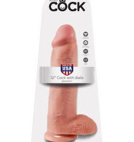 Pipedream King Cock 12 Inch Cock With Balls - Flesh