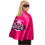 Little Genie Super Bride Cape and Mask - Hot Pink/black