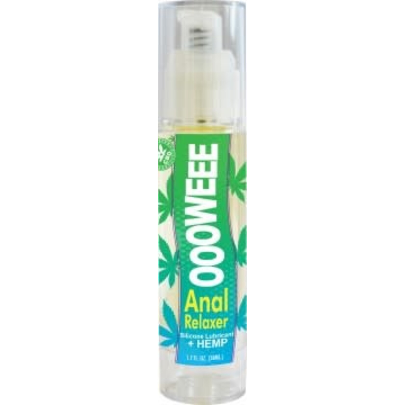 Body Action Oooweee Anal Relaxer Silicone Lubricant Plus Hemp - 1.7 Fl. Oz. / 50 ml