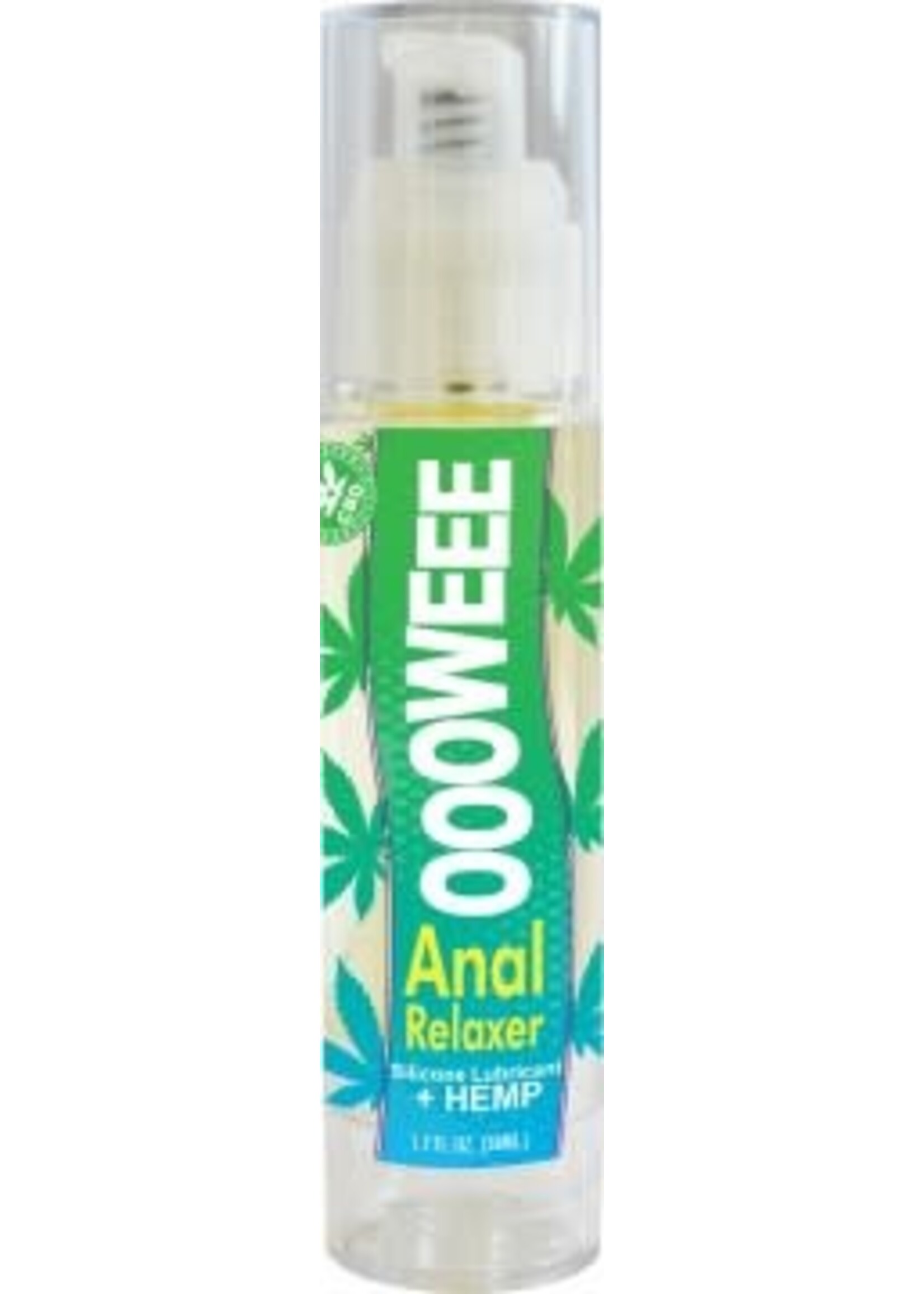 Body Action Oooweee Anal Relaxer Silicone Lubricant Plus Hemp - 1.7 Fl. Oz. / 50 ml