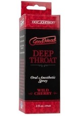 Doc Johnson Goodhead Deep Throat Oral Anesthetic Spray Wild Cherry 2 Ounce