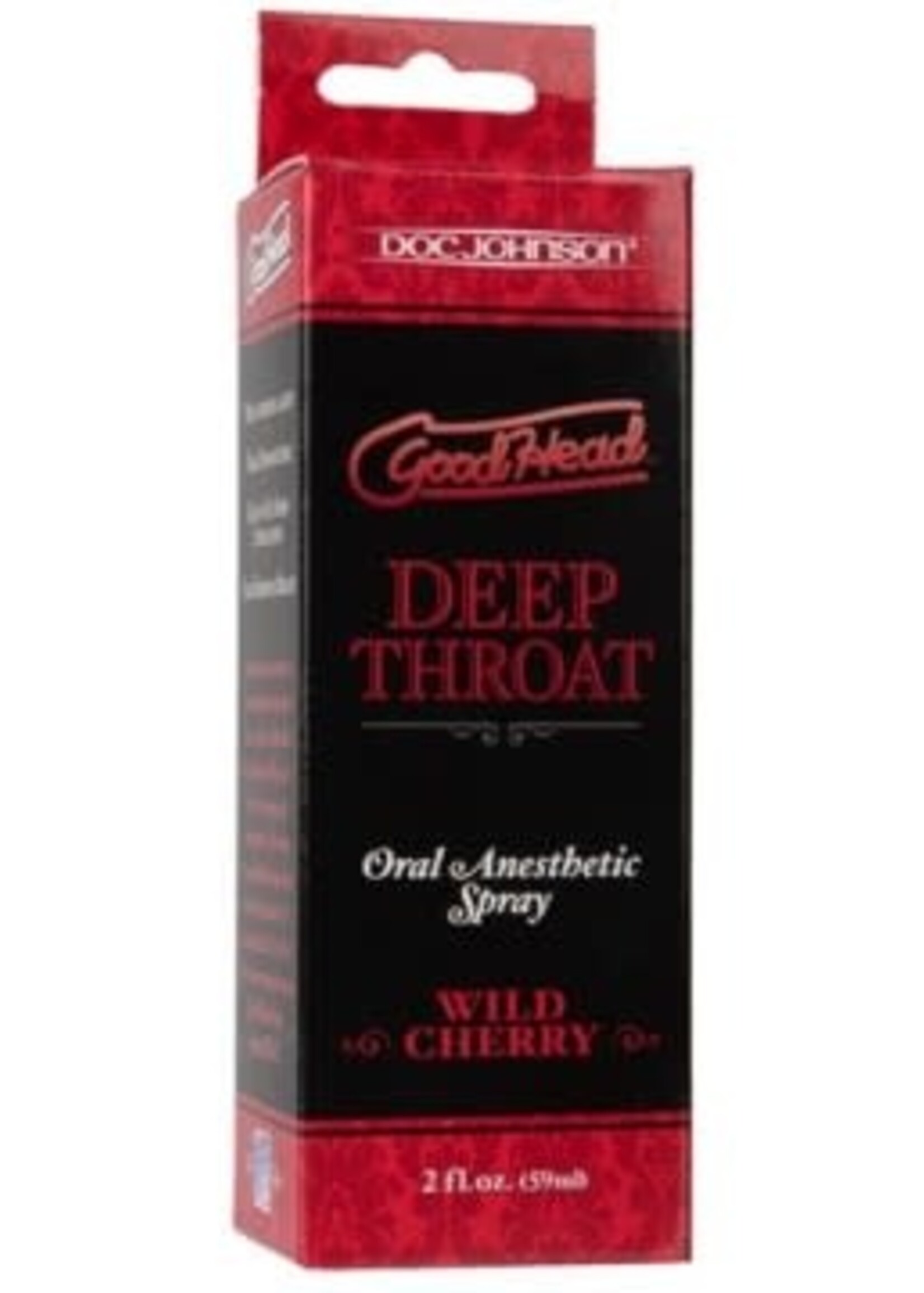 Doc Johnson Goodhead Deep Throat Oral Anesthetic Spray Wild Cherry 2 Ounce
