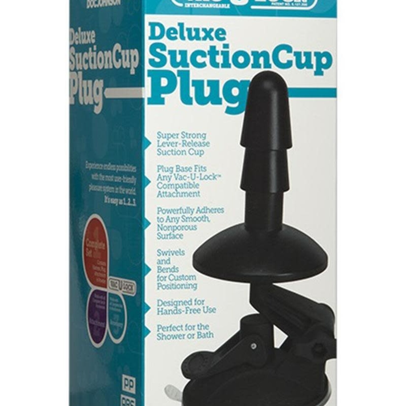 Doc Johnson Vac U Lock Deluxe Suction Cup Plug Accessory Black