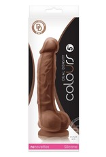 NS Novelties Colours - Dual Density - 5" Dildo - Brown