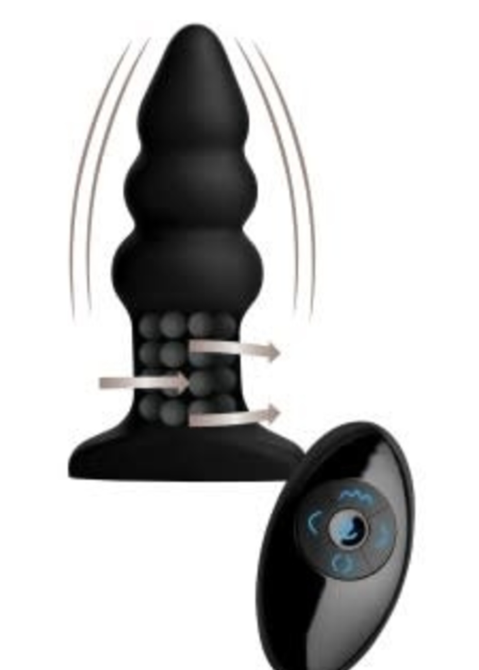 XR Brands Rimmers Rimmer Model I Rippled Rimming Plug With Remote