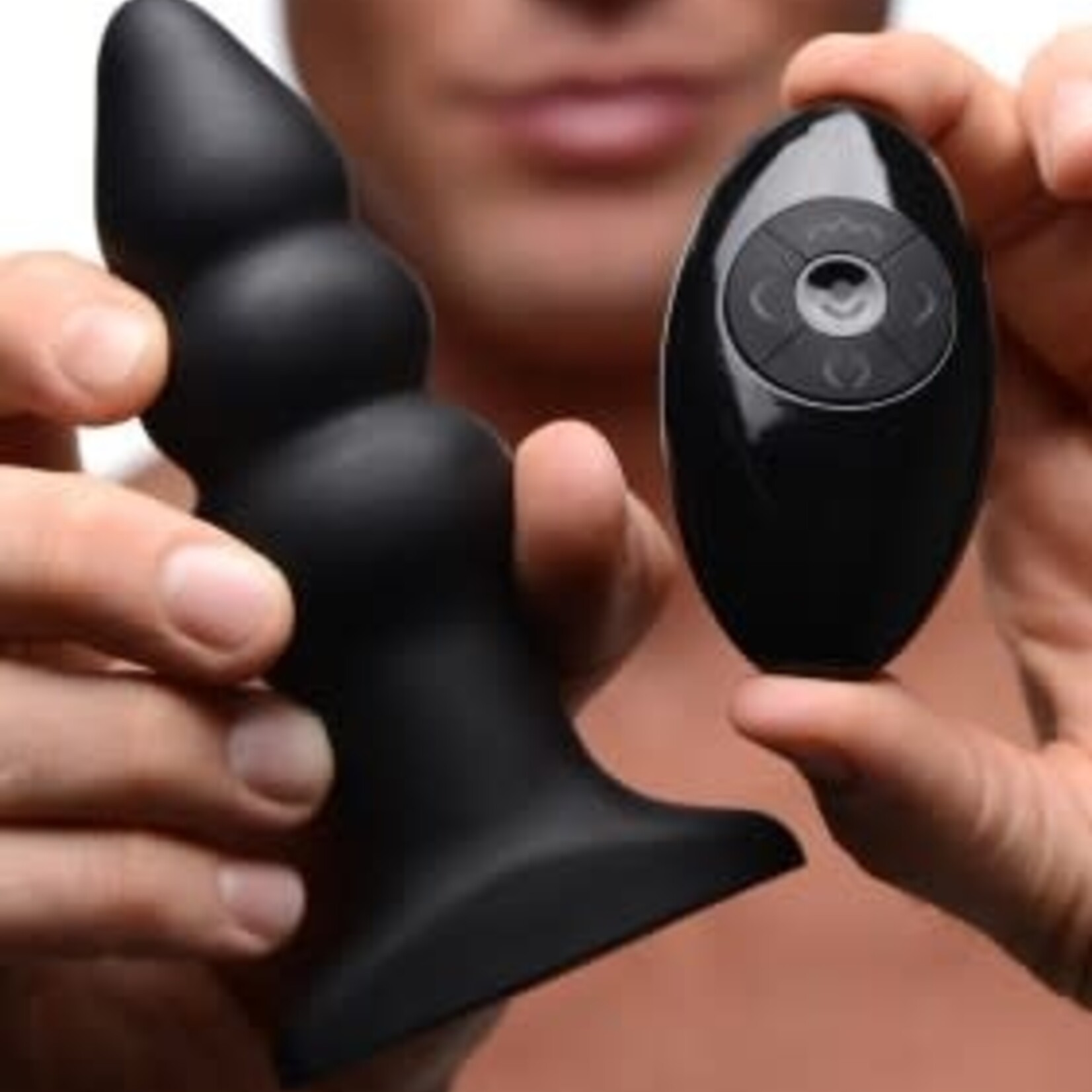 XR Brands Rimmers Rimmer Model I Rippled Rimming Plug With Remote