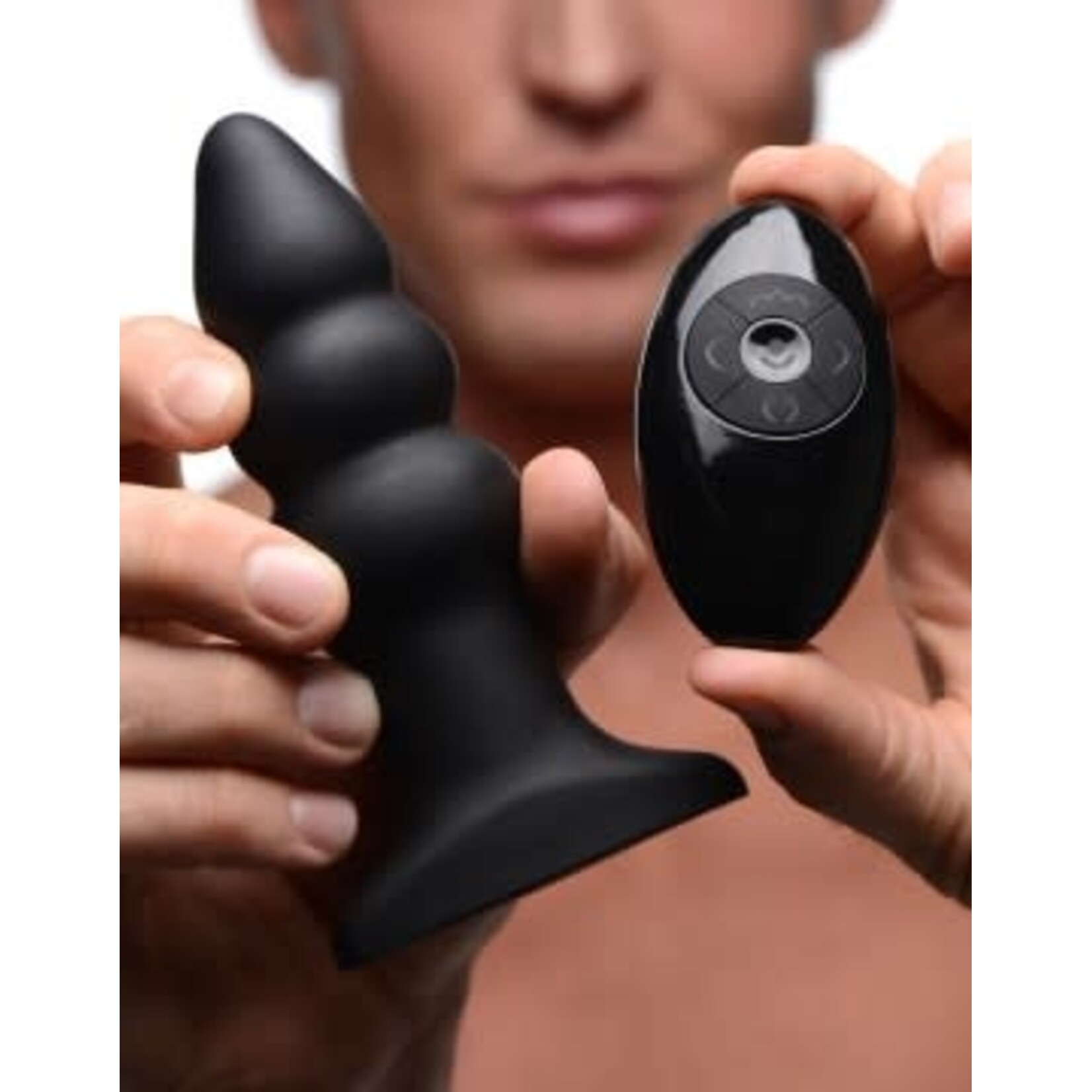 XR Brands Rimmers Rimmer Model I Rippled Rimming Plug With Remote