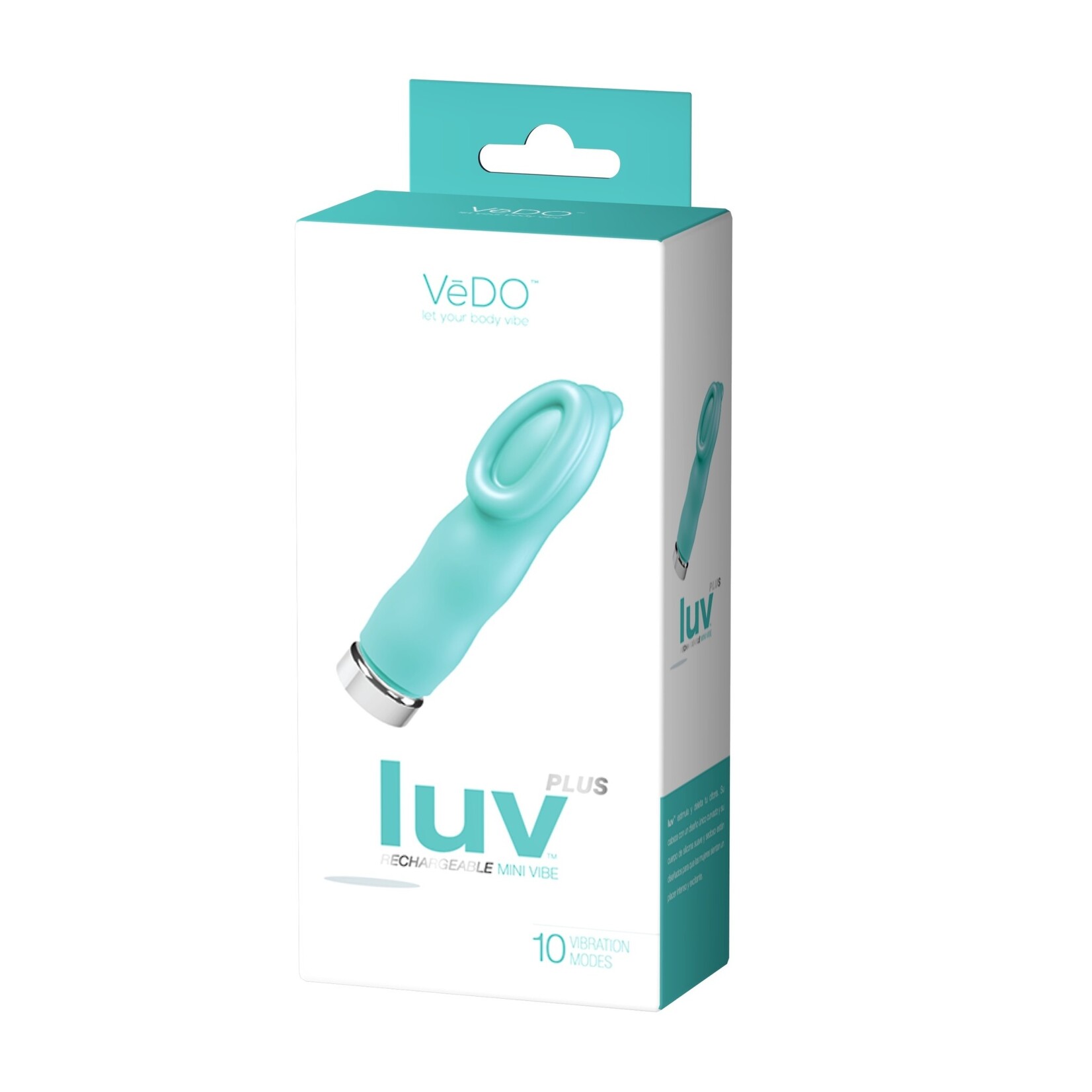 VeDO Luv Plus Rechargeable Mini Vibe - Tease Me Turquoise