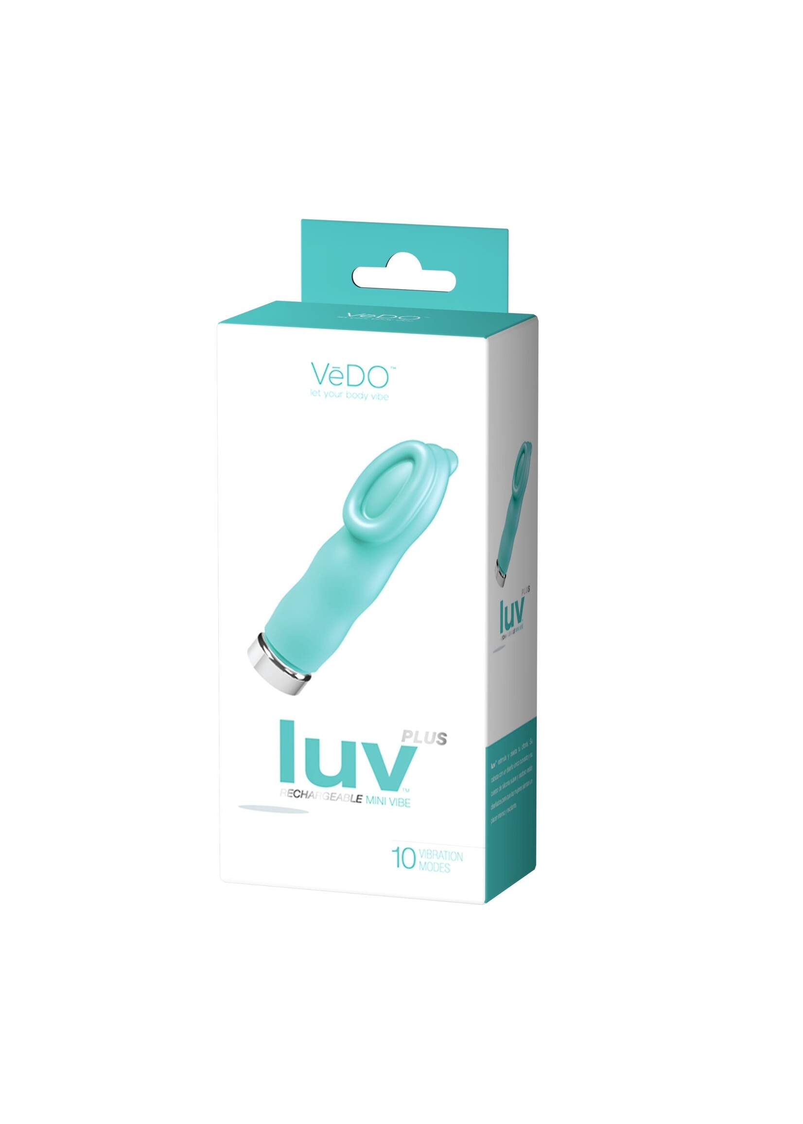 VeDO Luv Plus Rechargeable Mini Vibe - Tease Me Turquoise