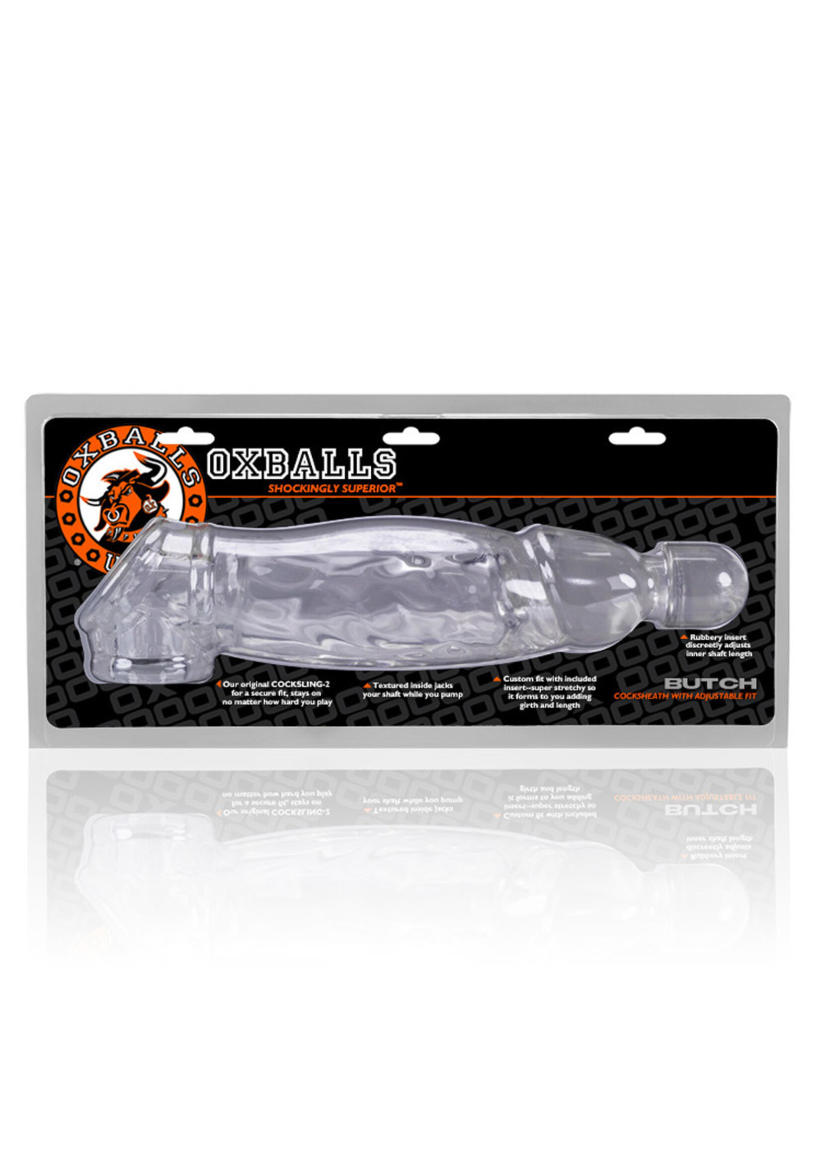 Oxballs Butch Veiny Cocksheath - Clear