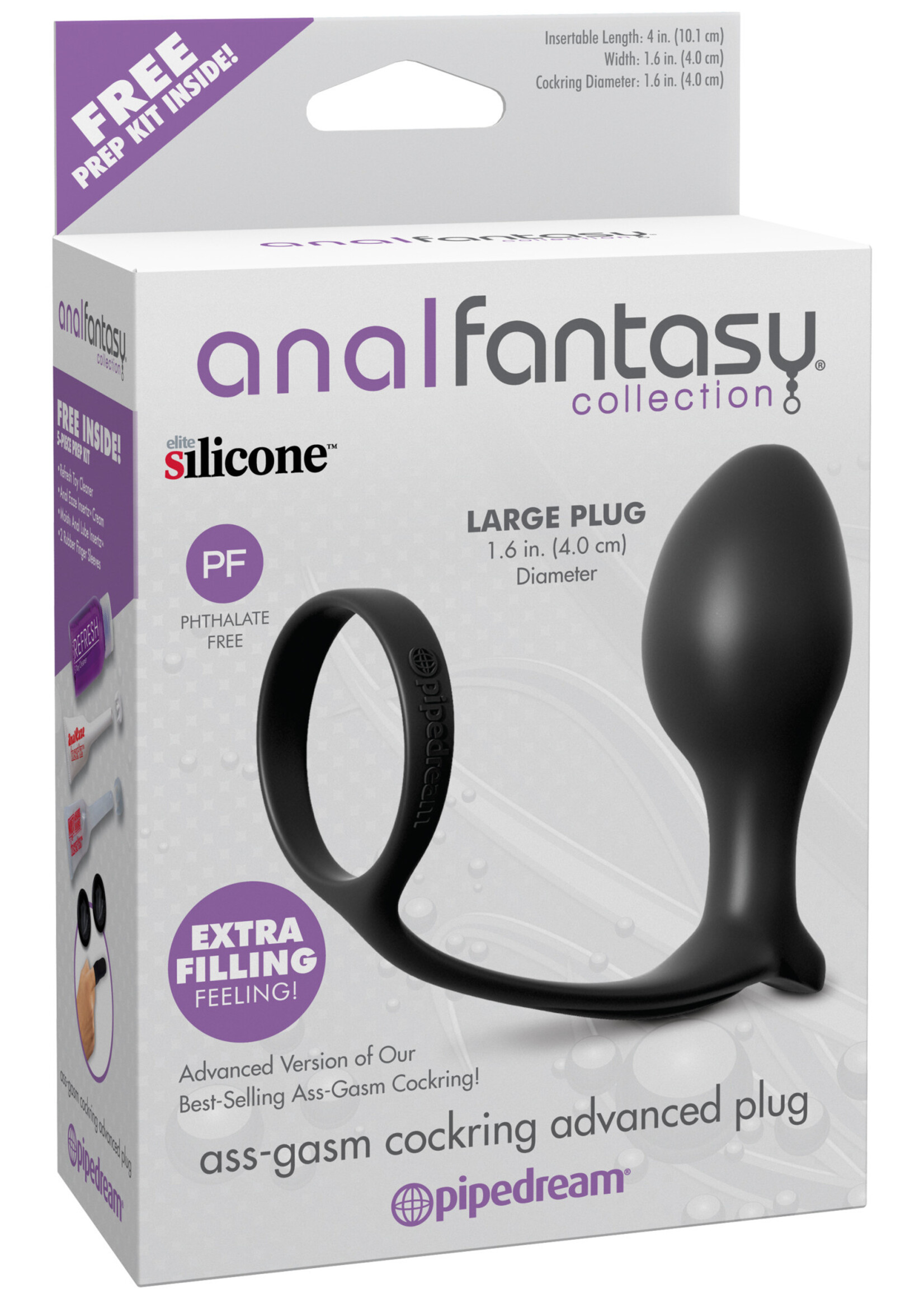 Pipedream Anal Fantasy Collection Ass Gasm Cockring Advanced Plug