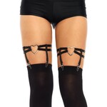 Leg Avenue Heart Thigh High Suspender Garter - One Size