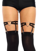 Leg Avenue Heart Thigh High Suspender Garter - One Size