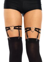Leg Avenue Heart Thigh High Suspender Garter - One Size
