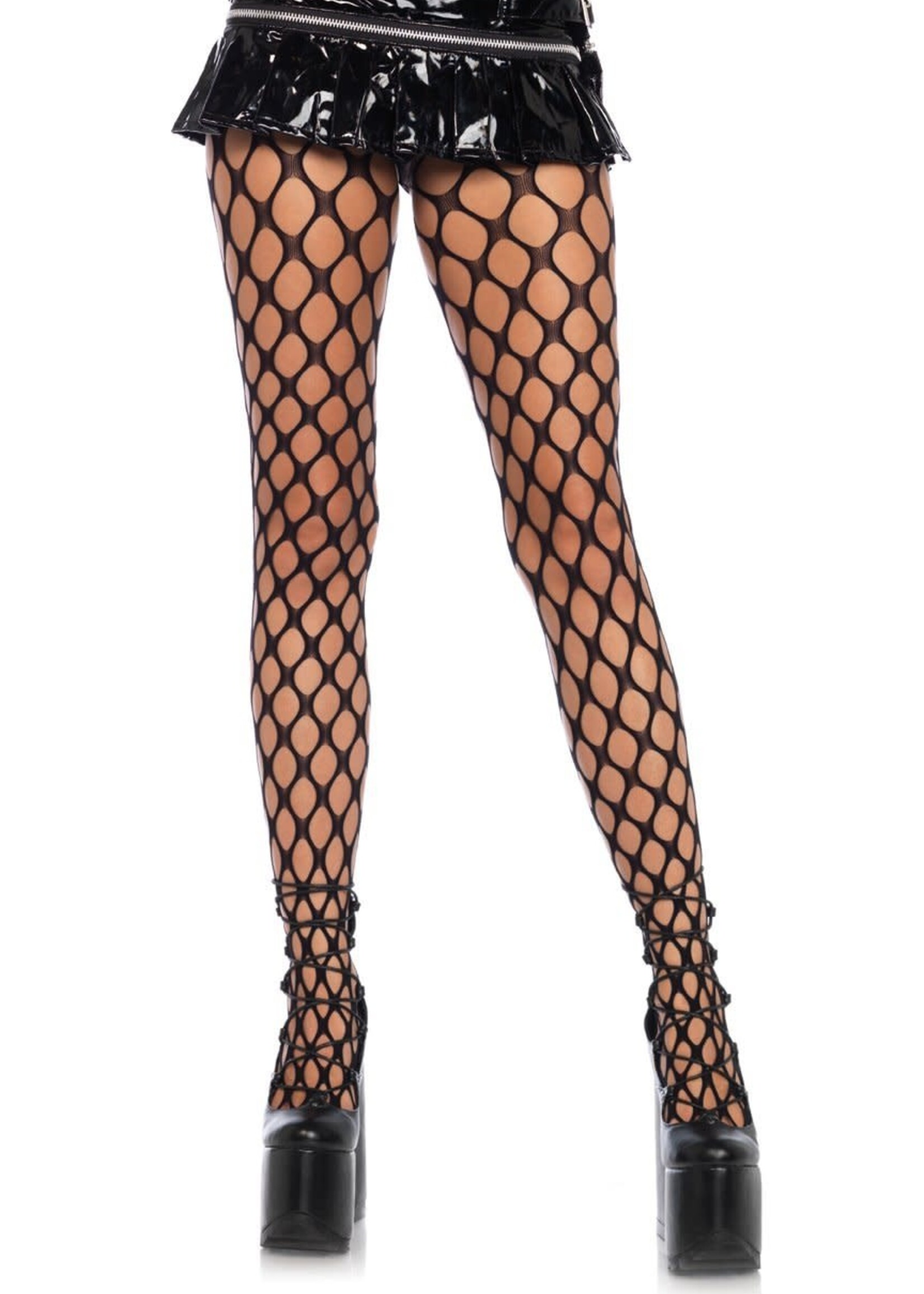 Leg Avenue Jumbo Pothole Net Tights - Black - One Size