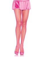 Leg Avenue Lycra Fishnet Panty Hose O/S NEON PINK