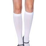 Leg Avenue Nylon Knee Hi O/S WHITE