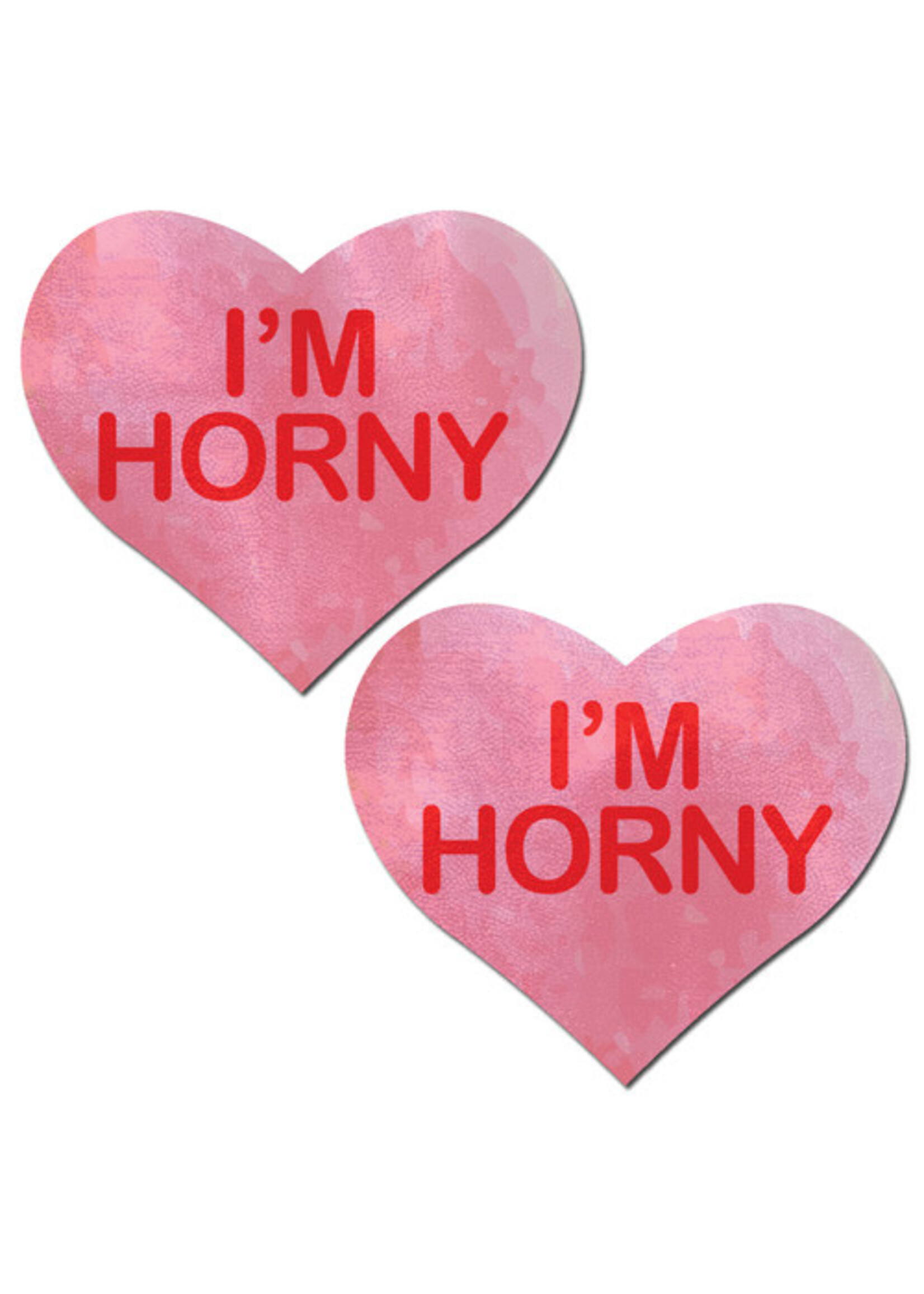 Pastease Pastease I'm Horny Heart - Pink/Red O/S