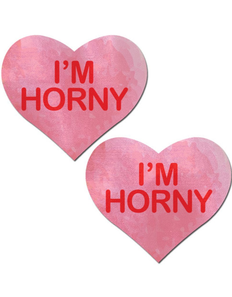 Pastease Pastease I'm Horny Heart - Pink/Red O/S