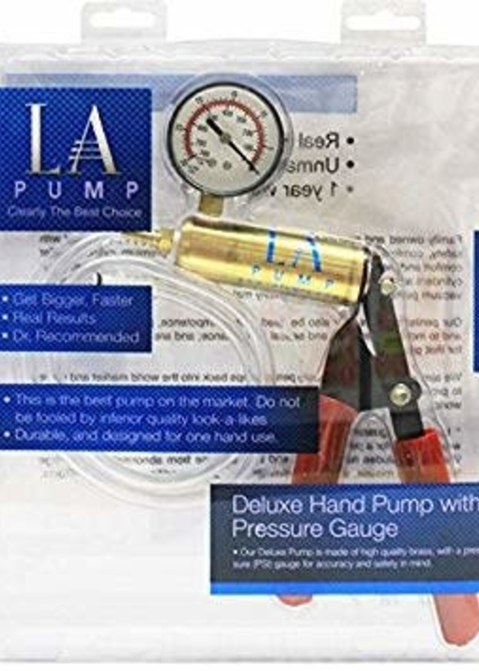 LA Pump LA Pump Deluxe Hand Pump With Pressure Gauge