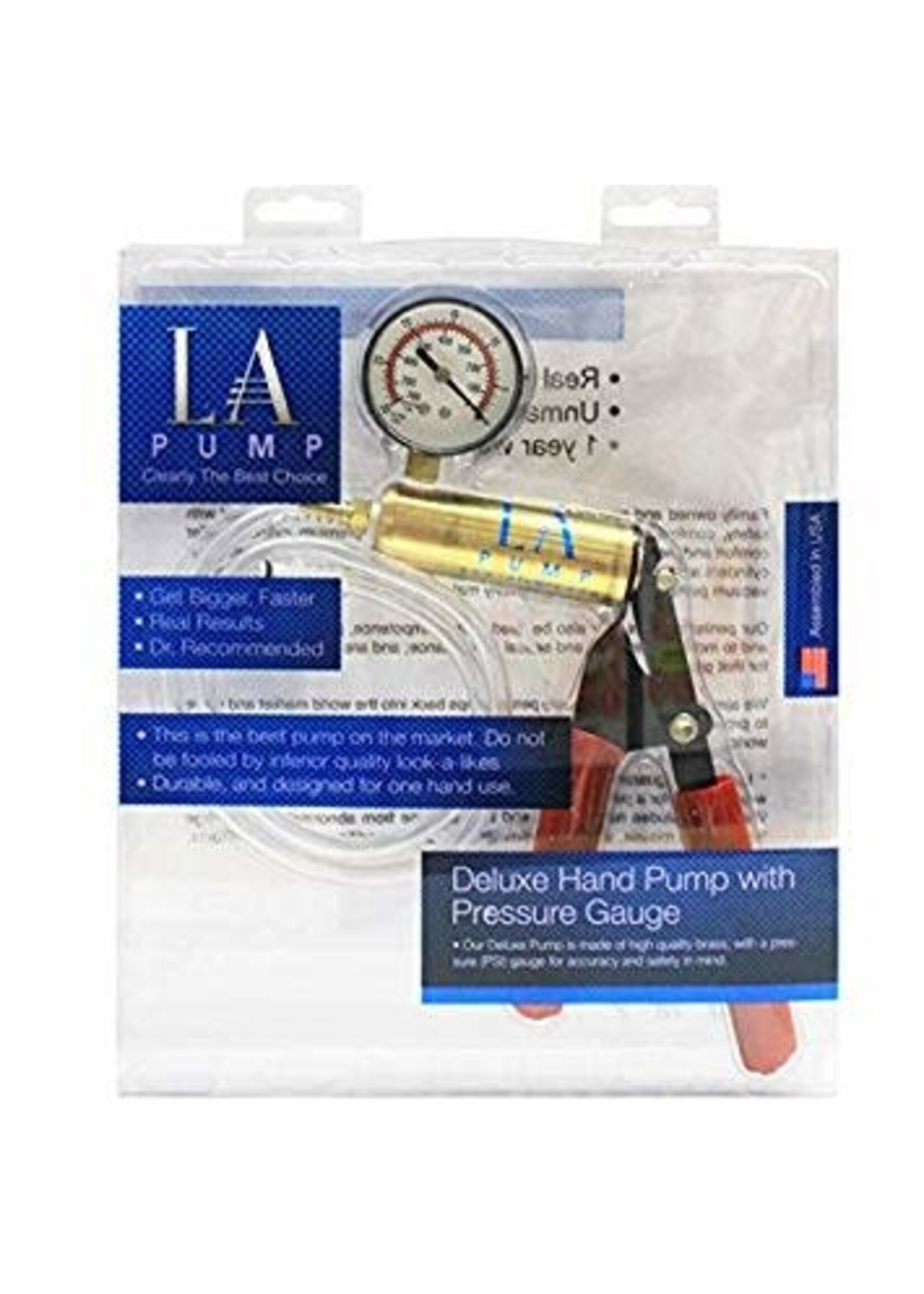 LA Pump LA Pump Deluxe Hand Pump With Pressure Gauge