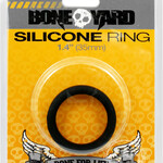 Rascal - Boneyard Bone Yard Silicone Ring Cockring Black 1.4 Inch Diameter