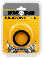 Rascal - Boneyard Bone Yard Silicone Ring Cockring Black 1.4 Inch Diameter