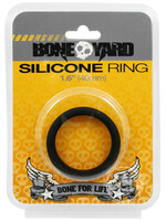 Rascal - Boneyard Bone Yard Silicone Ring Cockring Black 1.6 Inch Diameter