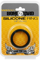 Rascal - Boneyard Bone Yard Silicone Ring Cockring Black 1.6 Inch Diameter