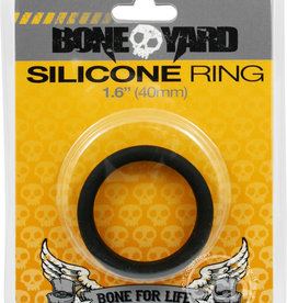 Rascal - Boneyard Bone Yard Silicone Ring Cockring Black 1.6 Inch Diameter