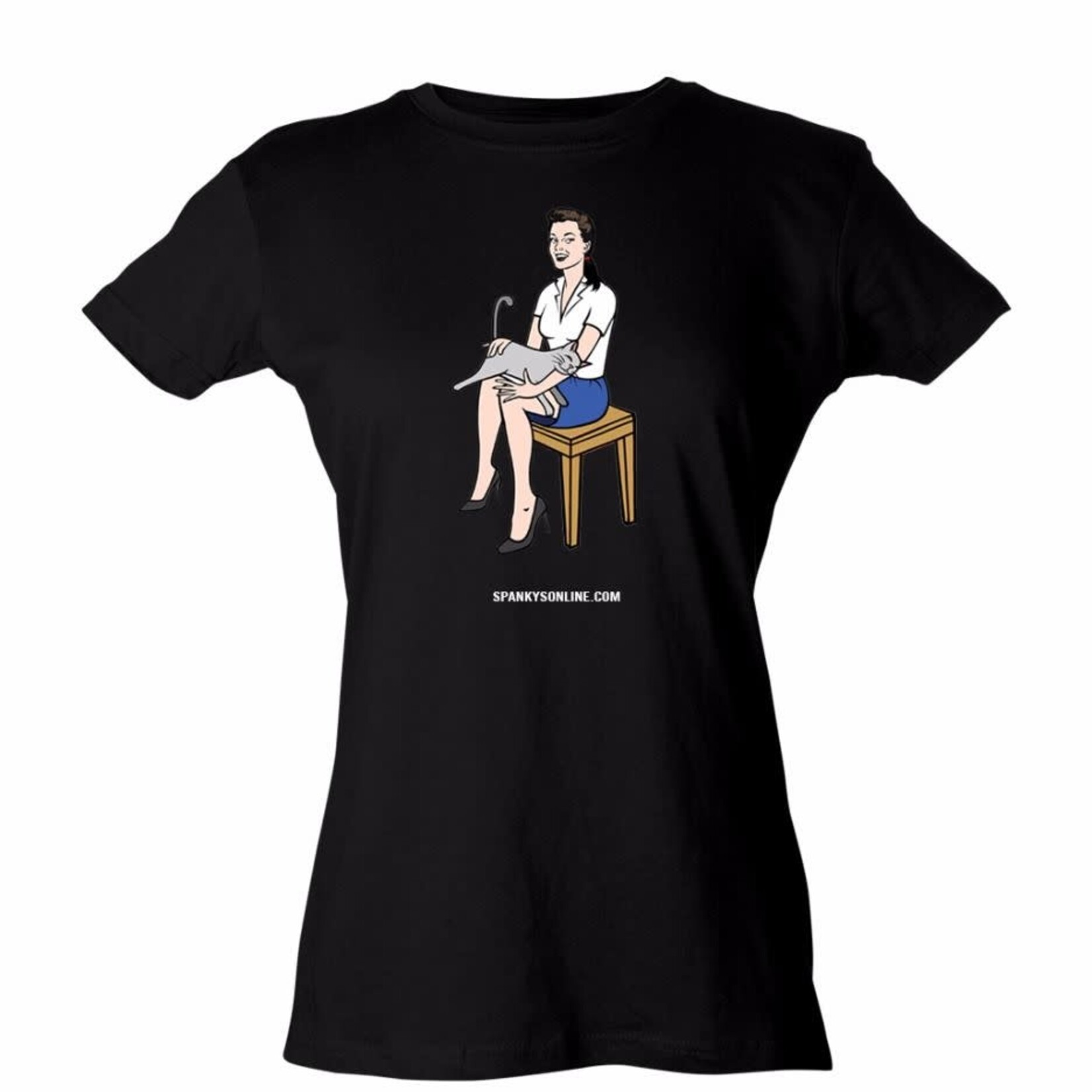 Spanky's Petting the Pussy Womens Tee
