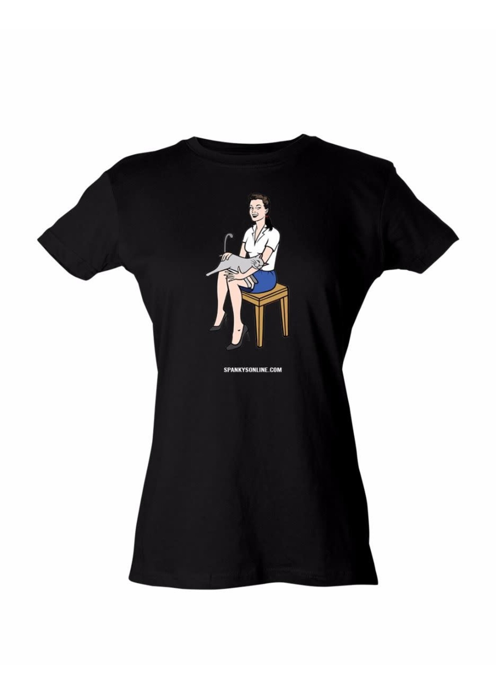 Spanky's Petting the Pussy Womens Tee