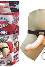 NassToys All American Whoppers 8-Inch Dong With Universal Harness - Flesh
