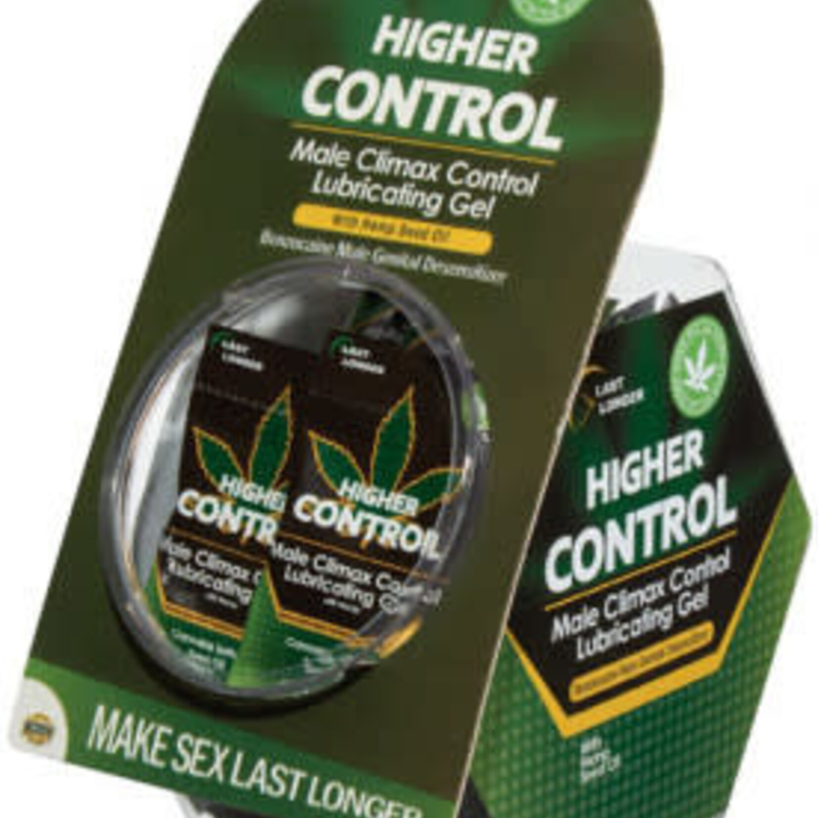 Body Action Higher Control Male Climax Control Lubricating Gel With Hemp - Sample Packet