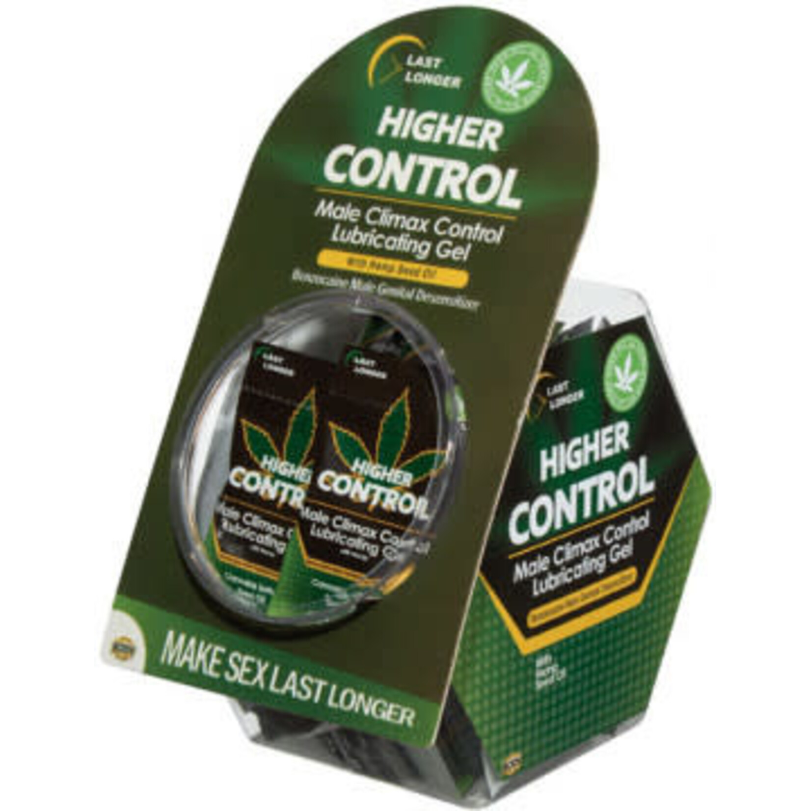Body Action Higher Control Male Climax Control Lubricating Gel With Hemp - Sample Packet