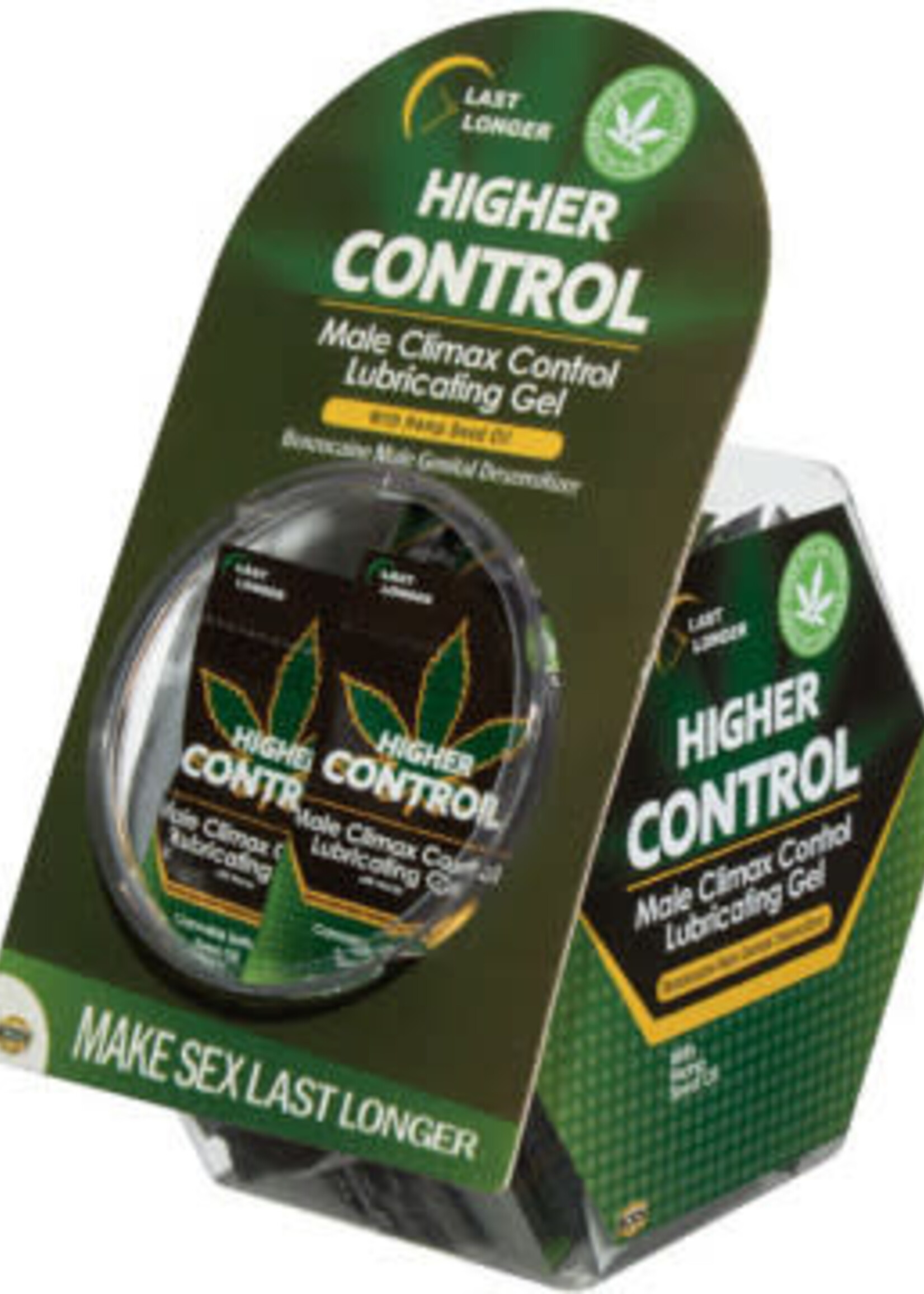 Body Action Higher Control Male Climax Control Lubricating Gel With Hemp - Sample Packet