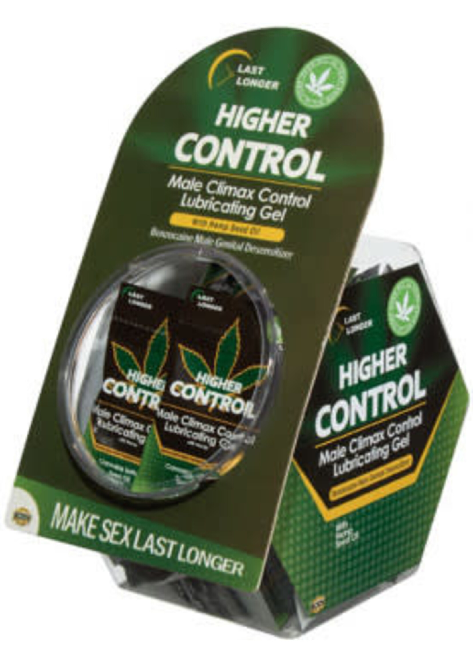 Body Action Higher Control Male Climax Control Lubricating Gel With Hemp - Sample Packet