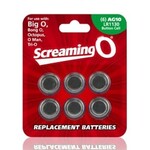 Screaming O Replacement Batteries - 6 Pack - Each - AG10 - LR1130 - Button Cell