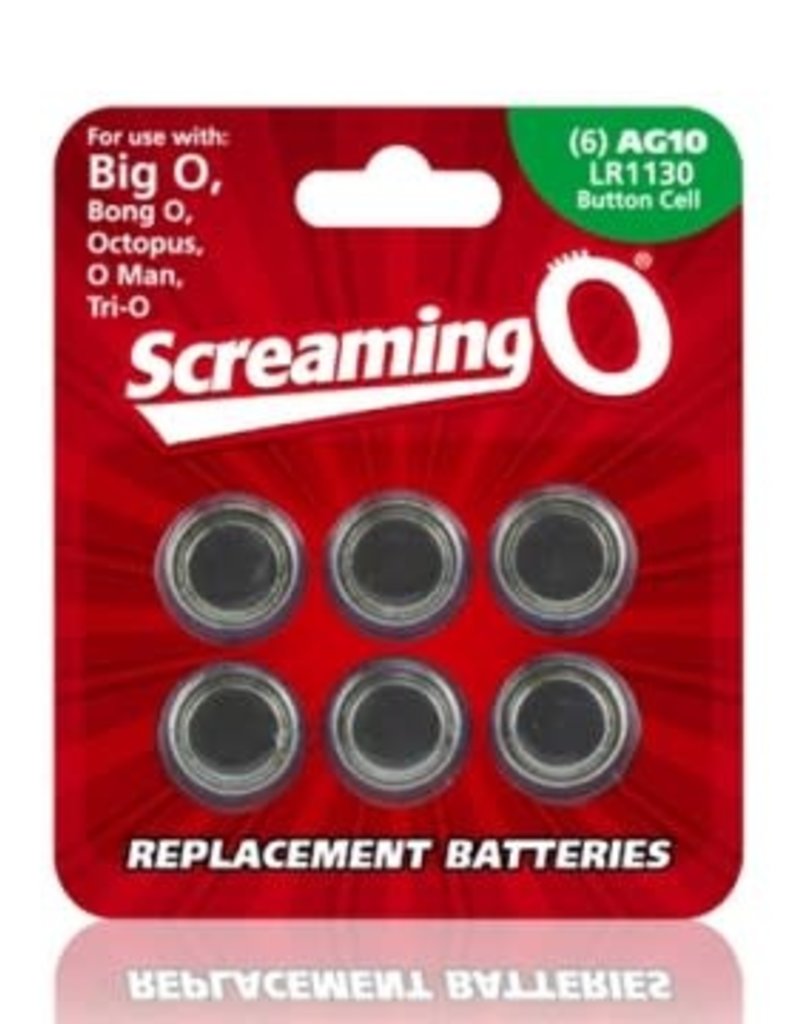 Screaming O Replacement Batteries - 6 Pack - Each - AG10 - LR1130 - Button Cell