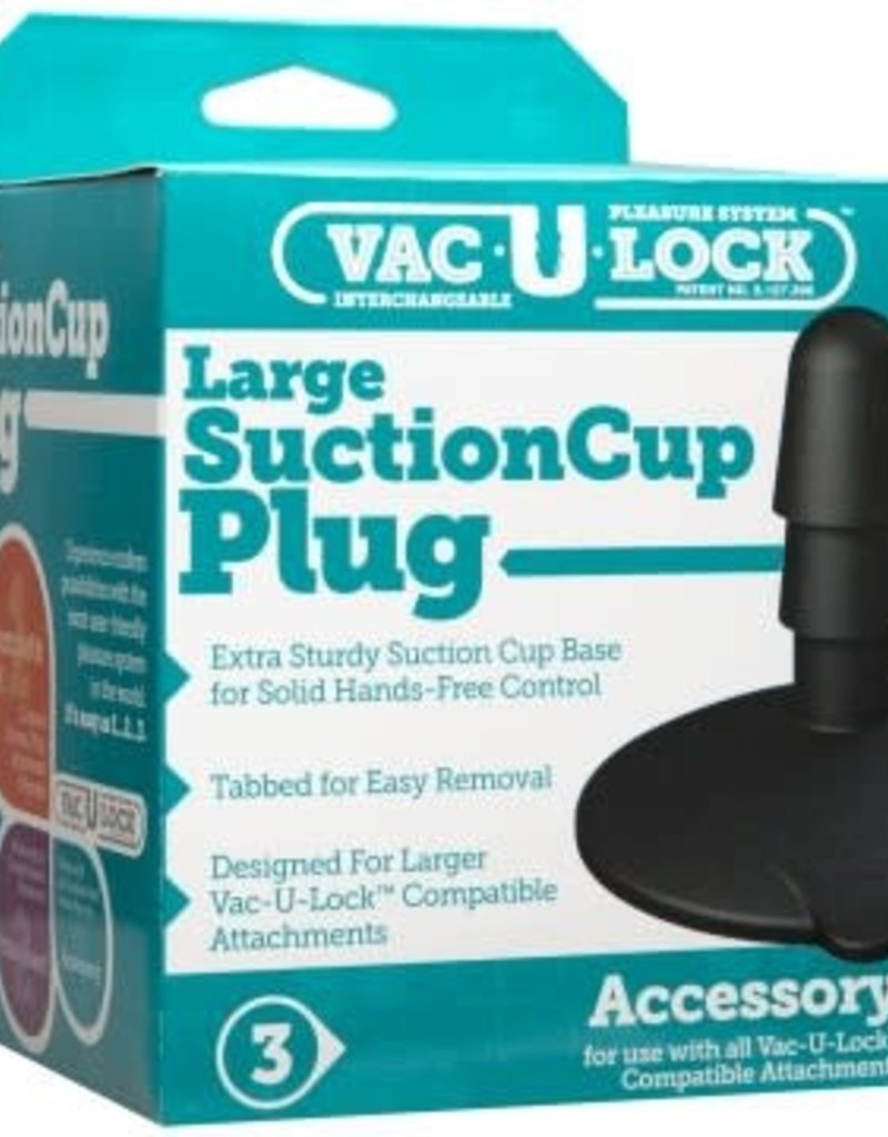 Doc Johnson Vac-U-Lock Large Black Suction Cup Plug