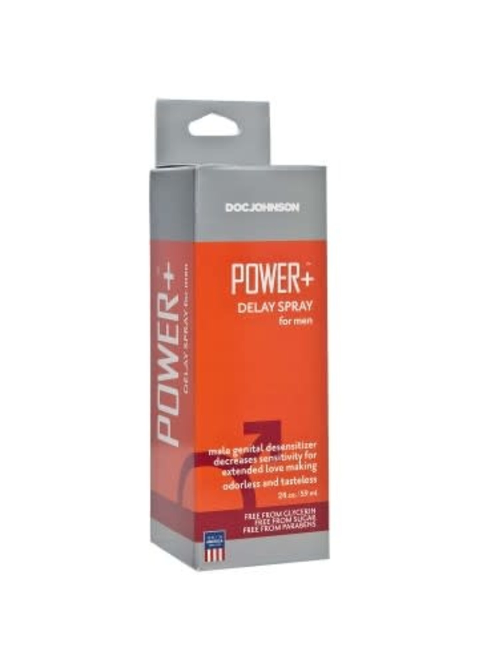 Doc Johnson Power + Delay Spray for Men - 2 Fl. Oz.
