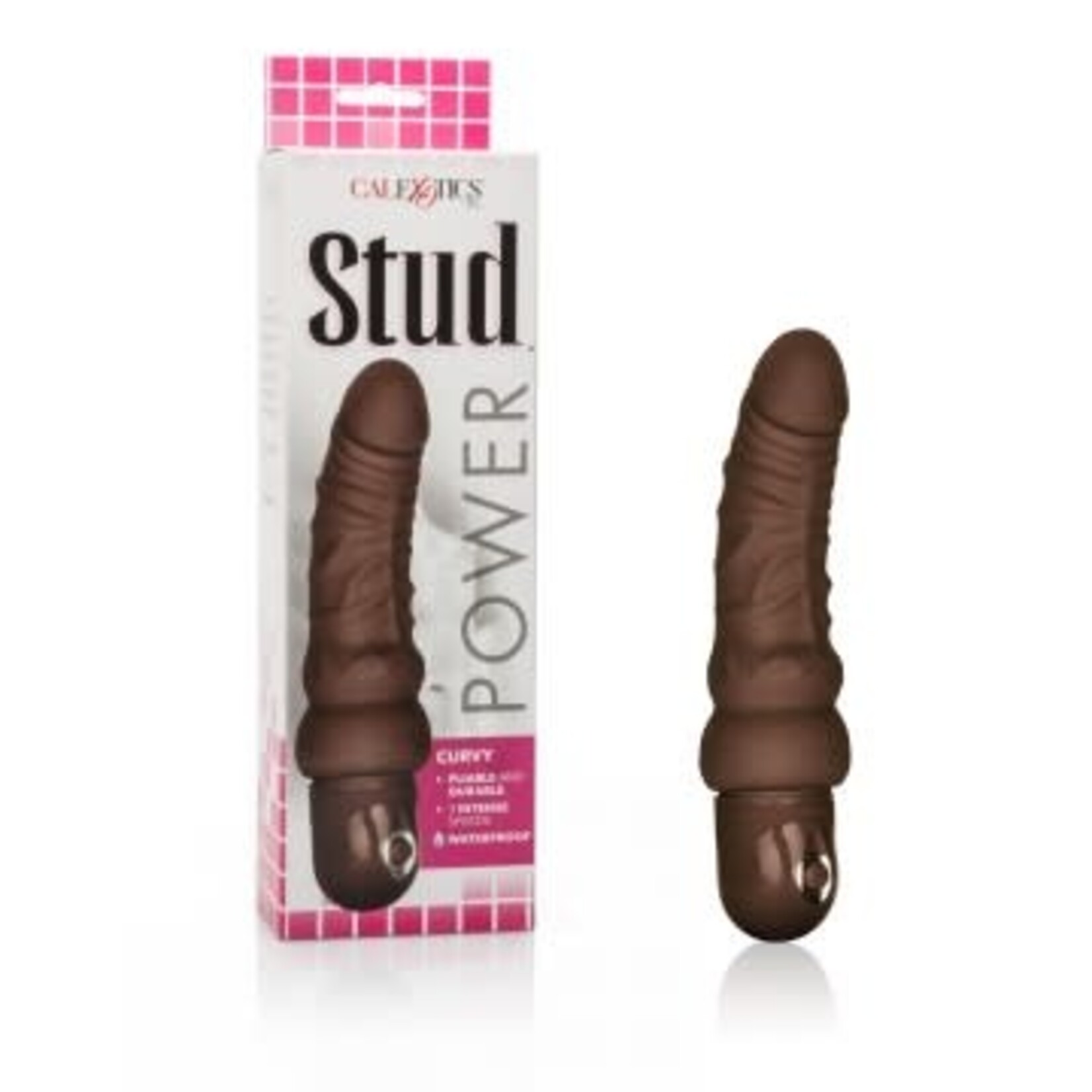 California Exotic Novelties Waterproof Power Stud Curvy - Brown